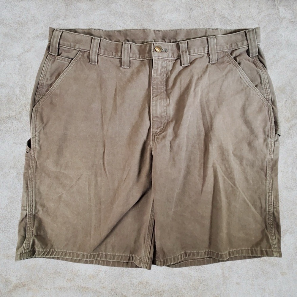 Carhartt Shorts Mens 44 Brown Carpenter 100245-909 Relaxed Fit Canvas Workwear